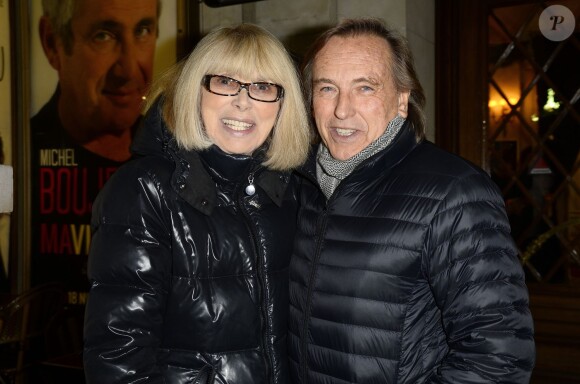 Exclusif - Mireille Darc et Alexandre Arcady - Générale du nouveau spectacle "Ma vie rêvée" de Michel Boujenah au Théâtre Edouard VII à Paris, le 24 novembre 2014.