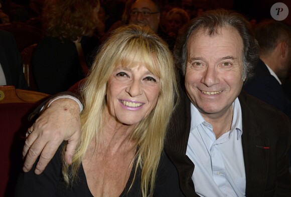 Exclusif - Daniel Russo et sa femme Lucie - Générale du nouveau spectacle "Ma vie rêvée" de Michel Boujenah au Théâtre Edouard VII à Paris, le 24 novembre 2014.