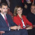 Le roi Felipe VI et la reine Letizia d'Espagne célébraient  lundi 24 novembre 2014 le 75e anniversaire du Conseil supérieur de la recherche scientifique, à Madrid. 