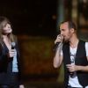 Exclusif - Carla Bruni et Calogero - Enregistrement de l'émission "Alors on chante" au palais des sports à Paris, qui sera diffusée le 28 novembre 2014 en prime sur TF1, à l'occasion des 20 ans du Sidaction et de la sortie de l'album "Kiss & Love". Le 17 novembre 2014.