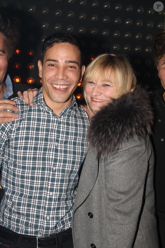 Exclusif - Steevy Boulay et Christine Bravo lors de son 34ème anniversaire dans le bar restaurant le "Who's" dans le Marais à Paris, le 19 février 2014