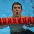  Michael Phelps &agrave; l'Aquatics Center de Londres le 30 juillet 2012 &agrave; l'occasion des Jeux Olympiques de Londres 