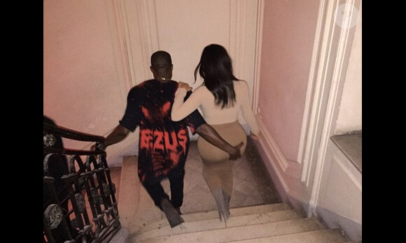 Kim Kardashian et Kanye West en septembre 2014.