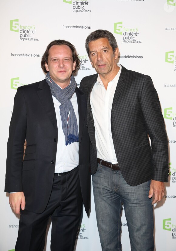 Michel Cymes et Pierre Block de Friberg - Soirée du 20e anniversaire de France 5 à la Cité de la mode et du design à Paris, le 27 novembre 2014.