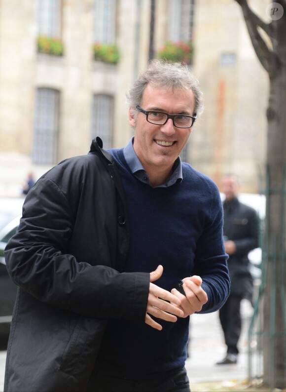 Laurent Blanc lors du déjeuner organisé par le président du PSG Nasser Al-Khelaïfi au restaurant La Société, à Paris le 27 novembre 2014