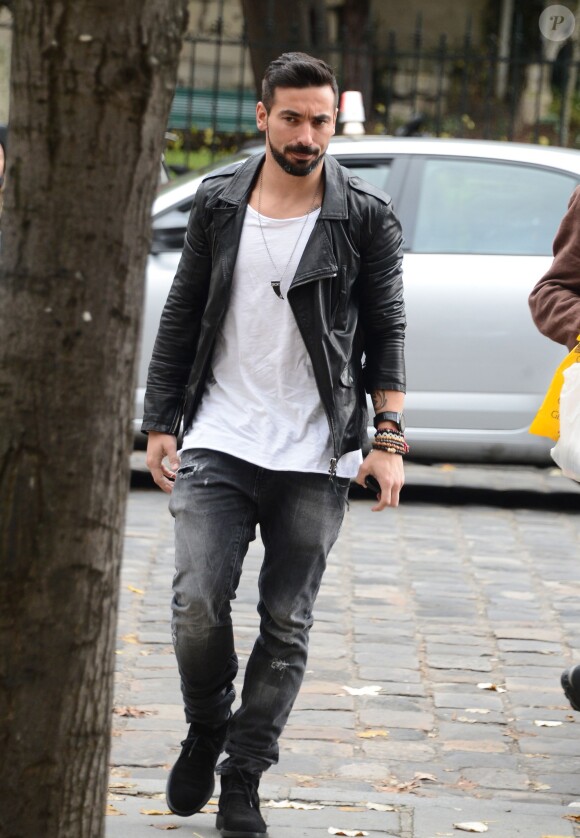 Ezequiel Lavezzi lors du déjeuner organisé par le président du PSG Nasser Al-Khelaïfi au restaurant La Société, à Paris le 27 novembre 2014