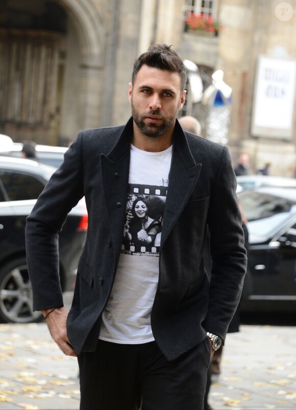 Salvatore Sirigu lors du déjeuner organisé par le président du PSG Nasser Al-Khelaïfi au restaurant La Société, à Paris le 27 novembre 2014