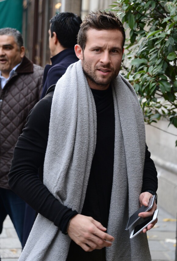 Yohan Cabaye lors du déjeuner organisé par le président du PSG Nasser Al-Khelaïfi au restaurant La Société, à Paris le 27 novembre 2014