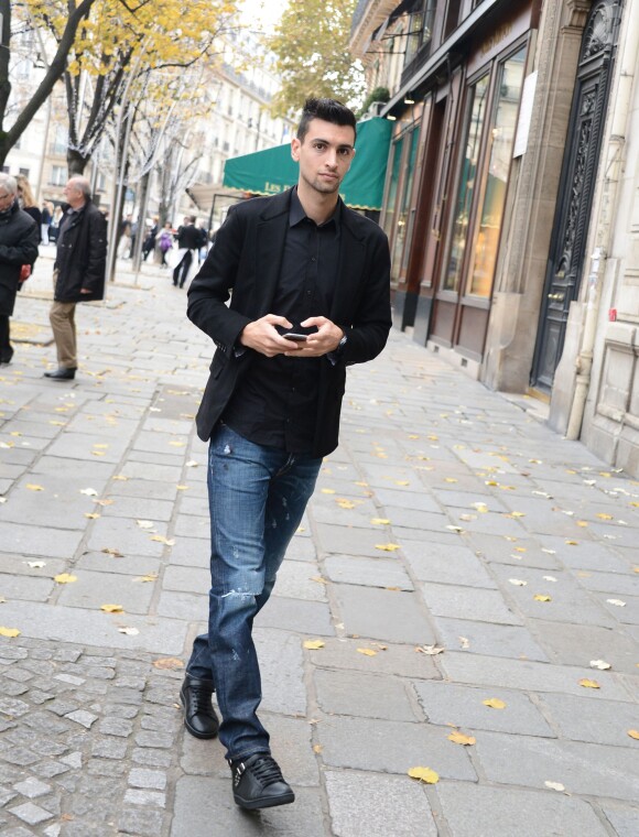 Javier Pastore lors du déjeuner organisé par le président du PSG Nasser Al-Khelaïfi au restaurant La Société, à Paris le 27 novembre 2014