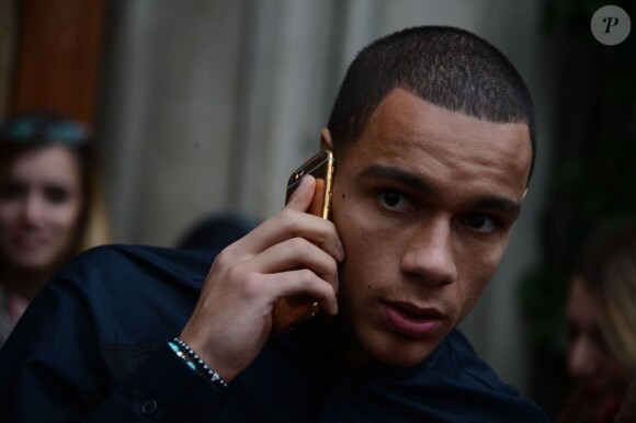 Gregory Van der Wiel lors du déjeuner organisé par le président du PSG Nasser Al-Khelaïfi au restaurant La Société, à Paris le 27 novembre 2014