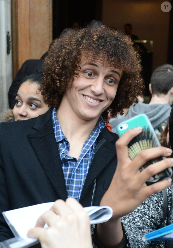 David Luiz lors du déjeuner organisé par le président du PSG Nasser Al-Khelaïfi au restaurant La Société, à Paris le 27 novembre 2014