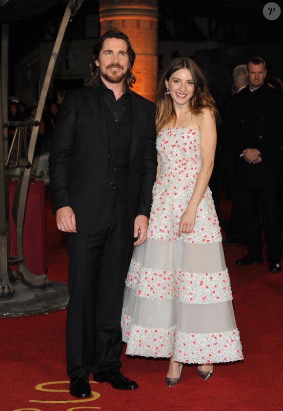 Christian Bale, Maria Valverde lors de la première du film "Exodus: Gods and Kings 3D" à Londres, le 3 décembre 2014.