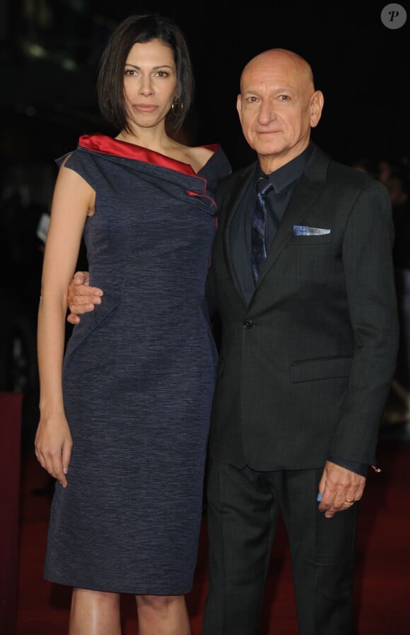 Sir Ben Kingsley et sa femme Daniela Lavender lors de la première du film "Exodus: Gods and Kings 3D" à Londres, le 3 décembre 2014.