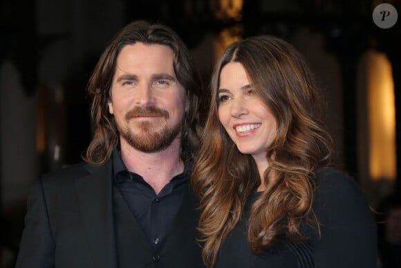 Christian Bale et Sibi Blazic lors de la première du film "Exodus: Gods and Kings 3D" à Londres, le 3 décembre 2014.
