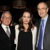 Ron Meyer, Angelina Jolie, Brian L. Roberts lors d'une projection spéciale d'Invincible (Unbroken) à New York le 4 décembre 2014.