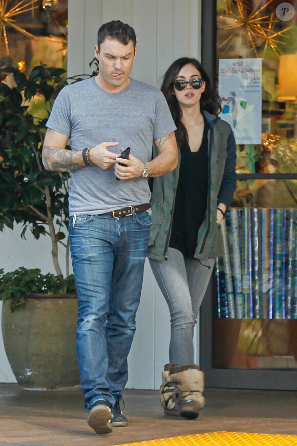 Brian Austin Green et Megan Fox à Los Angeles, le 4 décembre 2014.