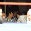 Arnaud Montebourg et Aurélie Filippetti, complices lors du combat de Jean-Marc Mormeck au palais des sports Robert-Charpentier d'Issy-les-Moulineaux le 5 décembre 2014
