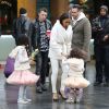 Melanie Brown et ses deux filles Angel et Madison (7 et 3 ans) se rendent à une avant-première du film Legend of the Neverbeast à Londres. Le 7 décembre 2014.