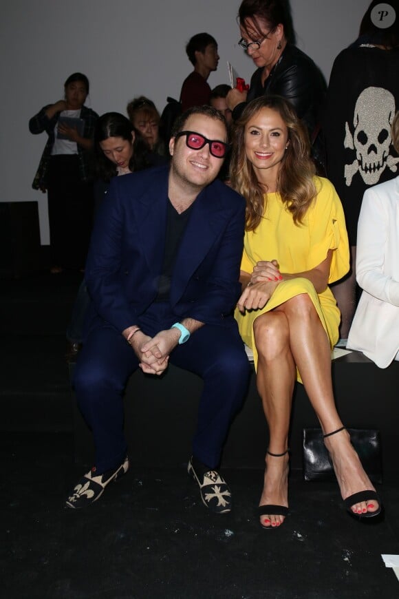 David Wertheimer et Stacy Keibler ex de George Clooney au défilé de mode "Shiatzy Chen", collection pret-a-porter printemps-ete 2014, a Paris.