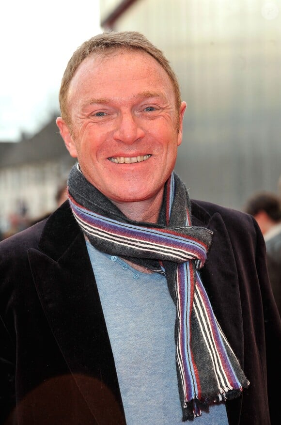 Christophe Hondelatte sur le tapis rouge du Festival International du Film Policier à Beaune le 4 avril 2013.