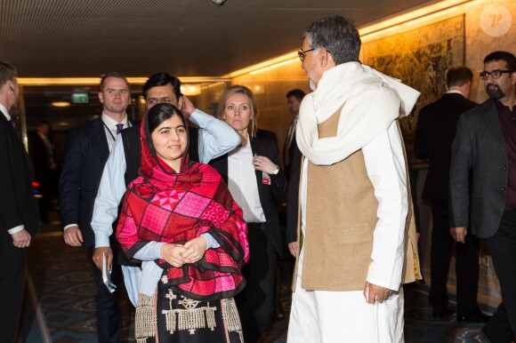 Malala Yousafzai, Kailash Satyarthi - Dîner de Gala en l'honneur des Prix Nobel à Oslo en Norvège le 10 décembre 2014.