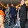 La princesse Mette-Marit et le prince Haakon de Novège, la reine Sonja et le roi Harald de Norvège, Kailash Satyarthi, Malala Yousafza - Dîner de Gala en l'honneur des Prix Nobel à Oslo en Norvège le 10 décembre 2014.
