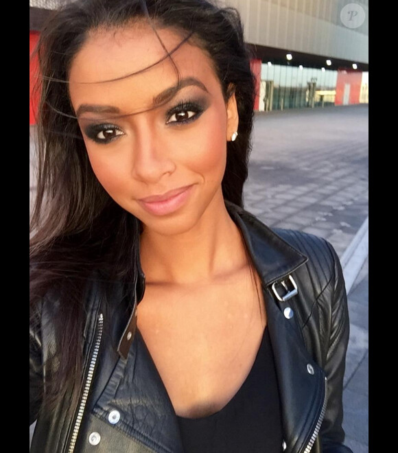 Flora Coquerel quelques heures avant l'élection de Miss Monde à Londres. Le 14 décembre 2014.