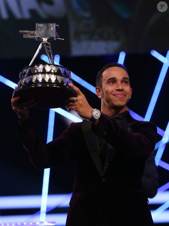 Lewis Hamilton lors de la cérémonie des BBC Sports Personality of the Year Awards au SSE Hydro de Glasgow, le 14 décembre 2014