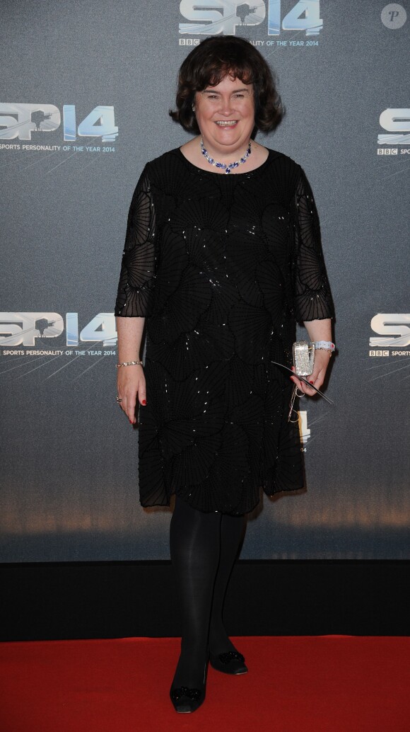 Susan Boyle lors de la cérémonie des BBC Sports Personality of the Year Awards au SSE Hydro de Glasgow, le 14 décembre 2014