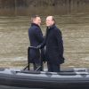 Daniel Craig et Rory Kinnear sur le tournage du nouveau James Bond "Spectre" à Londres, le 15 décembre 2014