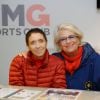 Véronique et Davina reprennent du service pour un cours de fitness à la salle de sport One Maillot du CMG Sports Club le 14 décembre 2014 à Paris.