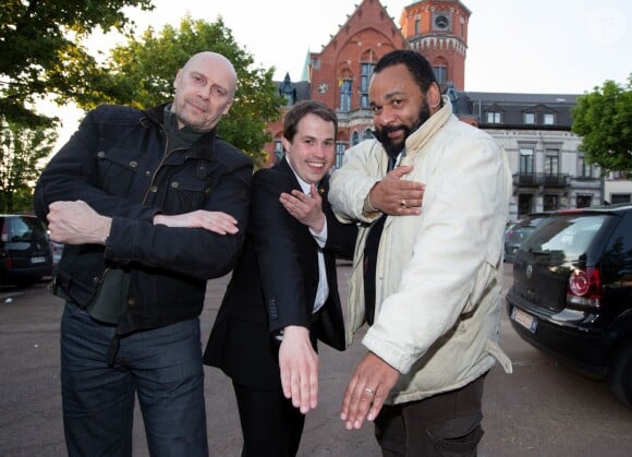 Exclusif - Dieudonné et Alain Soral rencontrent Laurent Louis, le député belge parlementaire à la Chambre le 4 avril 2014.