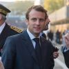 Emmanuel Macron lors de l'inauguration du Mondial de l'Automobile au palais des Sports à Paris. Le 3 octobre 2014