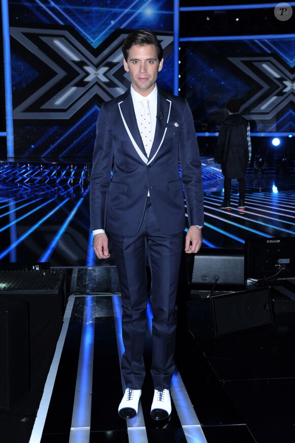 Le chanteur Mika lors de l'émission X Factor à Milan en Italie le 30 octobre 2014.