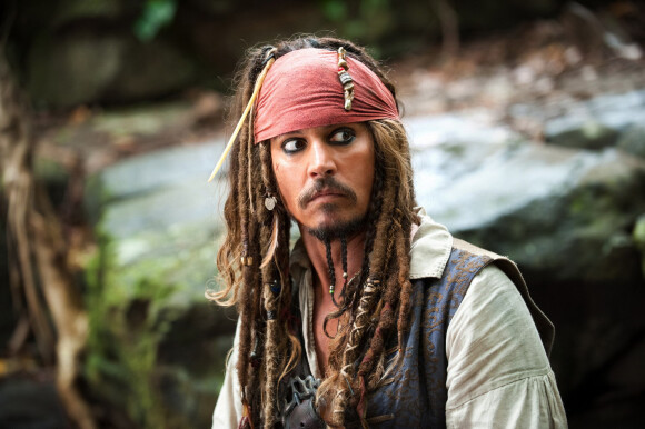 Johnny Depp en Jack Sparrow dans la saga Pirates des Caraïbes.