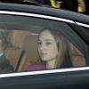 Le duc de Kent et sa petite-fille Lady Marina-Charlotte Windsor arrivant à Buckingham Palace le 17 décembre 2014 pour le traditionnel déjeuner de Noël offert par la reine Elizabeth II à la famille royale en préambule aux fêtes de fin d'année.