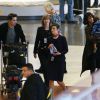 Olivier Martinez, sa femme Halle Berry et leur fils Maceo arrivent à l'aéroport Charles de Gaulle à Paris, le 19 décembre 2014.