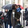 Halle Berry et son fils Maceo arrivent à Paris le 19 décembre 2014 pour passer les fêtes de Noël en compagnie d'Olivier Martinez, dans sa fille.