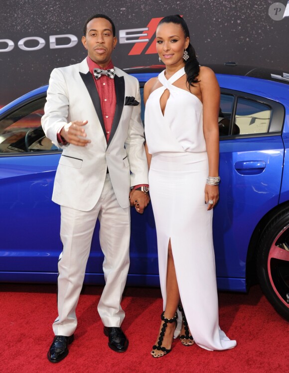 Ludacris et sa compagne Eudoxie à la première de Fast & Furious 6 à Universal City, Los Angeles, le 21 mai 2013. Le couple a révélé s'être fiancé le 26 décembre 2014.