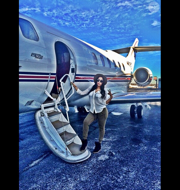 Eudoxie prête à grimper au 7e ciel avec Ludacris. Photo publiée par Eudoxie sur son compte Instagram le 26 décembre 2014.