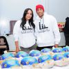Ludacris et Eudoxie à l'oeuvre avec la Ludacris Foundation pour Thanksgiving. Photo publiée par Eudoxie sur son compte Instagram le 26 novembre 2014, un mois avant leurs fiançailles.
