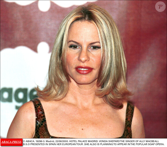 Vonda Shepard, chanteuse star d'Ally McBeal, à Madrid en 2000 dans le cadre de sa tournée européenne.