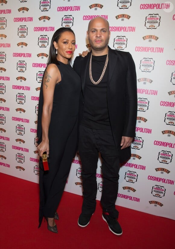 Mel B (Melanie Brown) et son mari Stephan Belafonte à la soirée "Cosmopolitan Ultimate Women Awards" à Londres, le 3 décembre 2014 