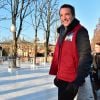 Stéphane Rotenberg anime une séance de Ice Fitness avec Sarah Abitbol sur la patinoire de Noël des Champs-Elysées à Paris, le 29 décembre 2014.29/12/2014 - Paris