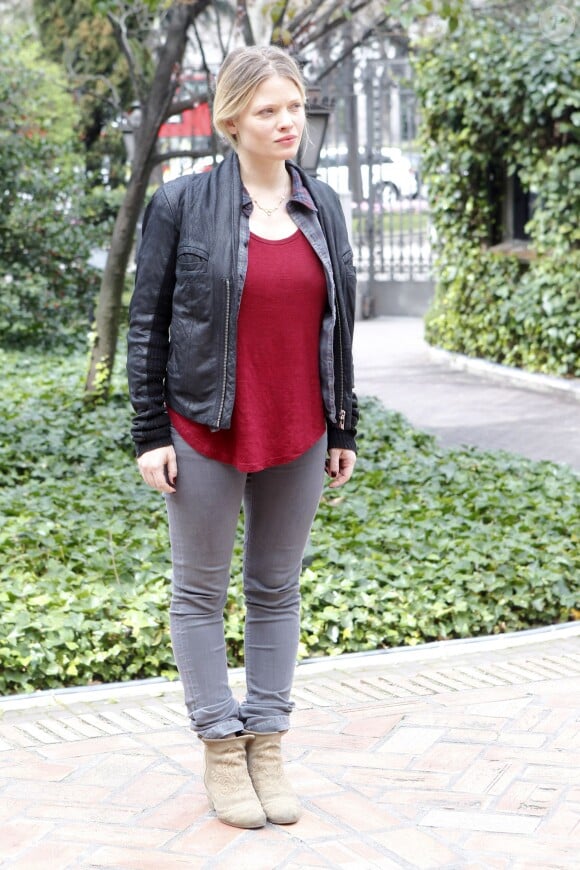 Mélanie Thierry lors du photocall du film A perfect day à Madrid, le 14 mars 2014.