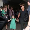 Nicole Kidman, son mari Keith Urban et leurs filles Sunday et Faith a l'aeroport de Los Angeles, le 2 janvier 2014.  