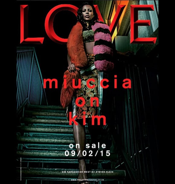 Kim Kardashian en couverture de Love Magazine, méconnaissable. Le 4 janvier 2014, Instagram