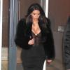 Kim Kardashian quitte l'appartement de Kanye West à New York, le 16 février 2014.
