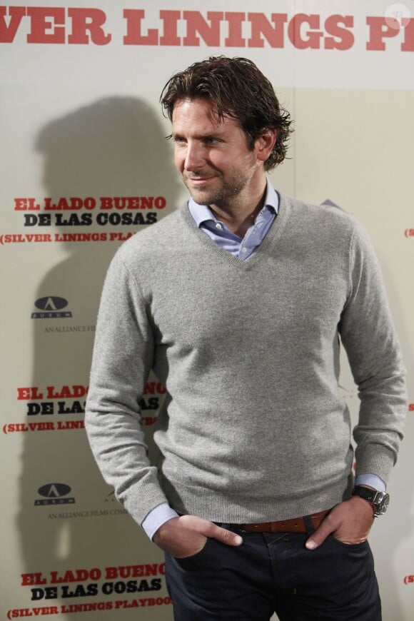 Bradley Cooper lors du photocall de Happiness Therapy à Madrid le 16 janvier 2013