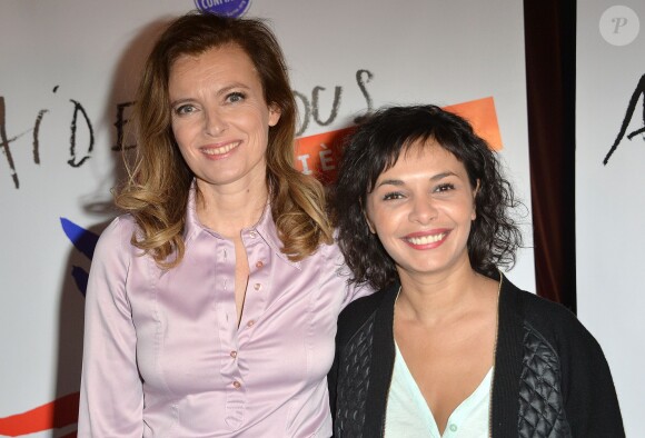 Valérie Trierweiler et Saïda Jawad à Paris, le 28 mars 2014.